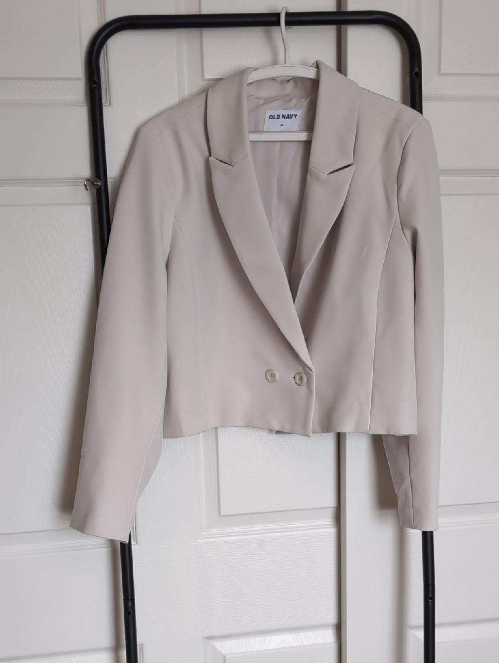 Old Navy Women's Cropped Blazer Jacket - Light Taupe